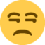Unamused Face emoji on X / Twitter