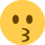 Emoji Faccina che bacia su X / Twitter