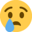 Emoji Visage qui pleure sur X / Twitter