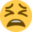 Emoji Faccina stanca su X / Twitter