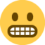 Emoji Cara haciendo una mueca en X / Twitter