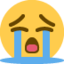 Emoji Muka meraung pada X / Twitter