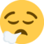 Emoji Muka menghembuskan nafas pada X / Twitter