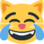 Emoji Chat qui pleure de joie sur X / Twitter