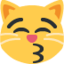 Emoji Gatto che manda baci su X / Twitter