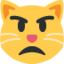 Emoji Gatto imbronciato su X / Twitter