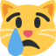 Emoji Muka kucing menangis pada X / Twitter