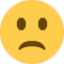 Emoji Muka berkerut sedikit pada X / Twitter