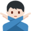 Man Gesturing NO: Light Skin Tone emoji on X / Twitter
