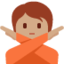 Person Gesturing NO: Medium Skin Tone emoji on X / Twitter