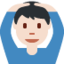 Emoji Uomo con gesto OK: carnagione chiara su X / Twitter