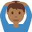 Emoji Uomo con gesto OK: carnagione abbastanza scura su X / Twitter