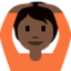 Emoji Persona con gesto OK: carnagione scura su X / Twitter