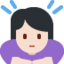 Emoji Mujer haciendo una reverencia: tono de piel claro en X / Twitter