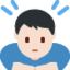 Man Bowing: Light Skin Tone emoji on X / Twitter