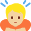 Sich verbeugende Person: mittelhelle Hautfarbe-Emoji auf X / Twitter