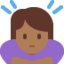Woman Bowing: Medium-Dark Skin Tone emoji on X / Twitter