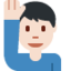 Man Raising Hand: Light Skin Tone emoji on X / Twitter