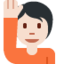 Person Raising Hand: Light Skin Tone emoji on X / Twitter