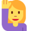 Woman Raising Hand emoji on X / Twitter