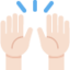 Raising Hands: Light Skin Tone emoji on X / Twitter