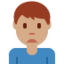 Emoji Uomo corrucciato: carnagione olivastra su X / Twitter