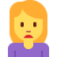 Missmutige Frau-Emoji auf X / Twitter