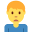 Man Frowning emoji on X / Twitter