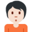 Emoji Persona imbronciata: carnagione chiara su X / Twitter