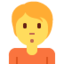Emoji Persona imbronciata su X / Twitter