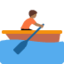 Person im Ruderboot: mitteldunkle Hautfarbe-Emoji auf X / Twitter