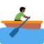 Man Rowing Boat: Dark Skin Tone emoji on X / Twitter