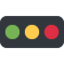 X / Twitter üzerinde Yatay trafik ışıkları emojisi