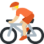 Emoji Ciclista: carnagione abbastanza chiara su X / Twitter