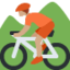 Person Mountain Biking: Medium Skin Tone emoji on X / Twitter