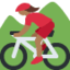 Woman Mountain Biking: Medium-Dark Skin Tone emoji on X / Twitter