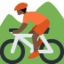 Person Mountain Biking: Dark Skin Tone emoji on X / Twitter