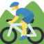 Man Mountain Biking emoji on X / Twitter