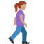 Woman Walking Facing Right: Medium Skin Tone emoji on X / Twitter