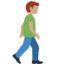 Emoji Lelaki berjalan: ton kulit sederhana dan menghadap kanan pada X / Twitter