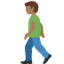 Man Walking: Medium-Dark Skin Tone emoji on X / Twitter