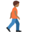 Person Walking Facing Right: Medium-Dark Skin Tone emoji on X / Twitter