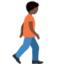 Person Walking Facing Right: Dark Skin Tone emoji on X / Twitter