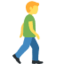 Emoji Lelaki berjalan: menghadap kanan pada X / Twitter