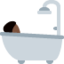 Emoji Persona che fa il bagno: carnagione scura su X / Twitter