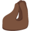 Emoji Mano a pigna: carnagione scura su X / Twitter