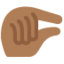 Emoji Tangan mencubit: ton kulit sederhana gelap pada X / Twitter