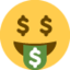 Money-Mouth Face emoji on X / Twitter