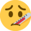 Emoji Faccina con termometro su X / Twitter