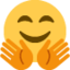 אימוג'י פרצוף מחבק ב-X / Twitter